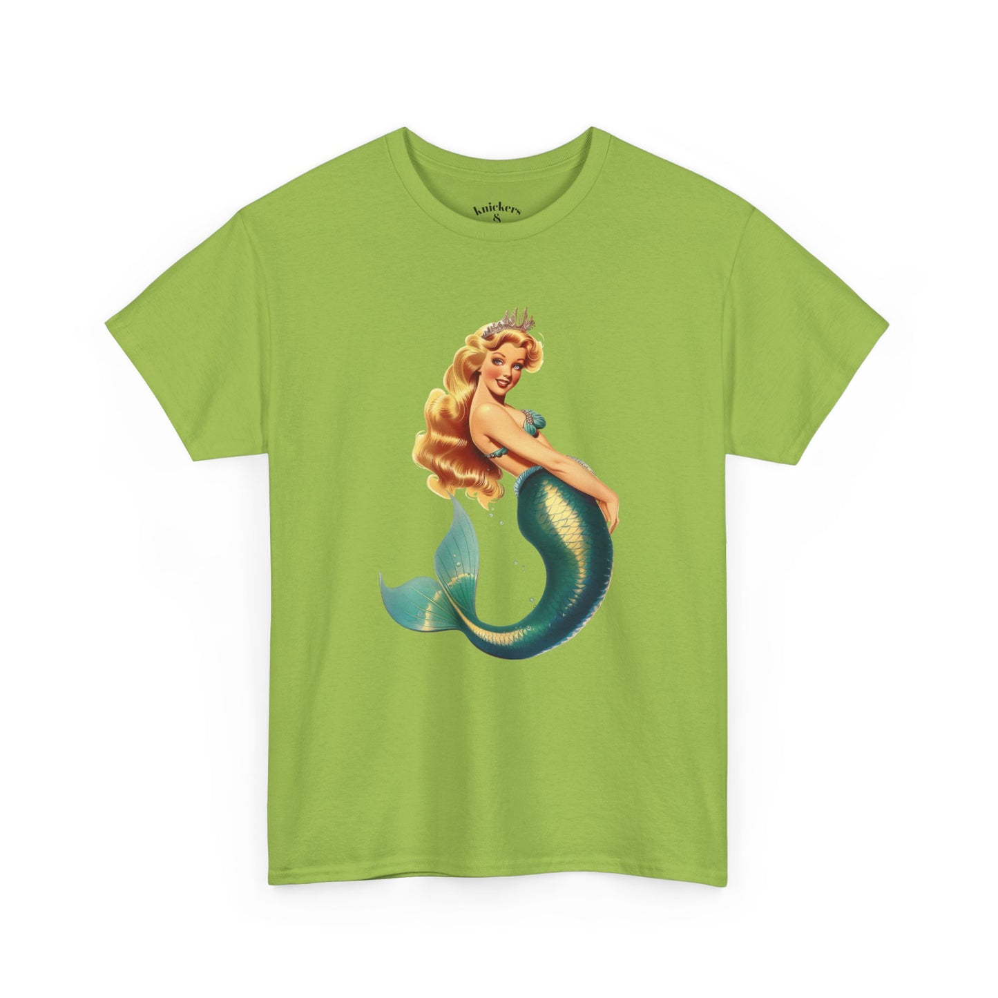 Vintage Pinup Style Graphic Mermaid Tee, All-Gender