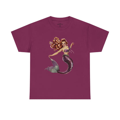 Vintage Pinup Style Graphic Mermaid Tee, All-Gender