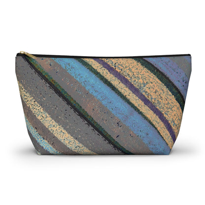The Accessory Pouch - Rustic Stripe, Blue Lake