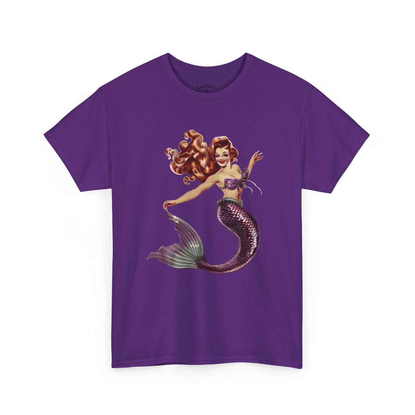 Vintage Pinup Style Graphic Mermaid Tee, All-Gender