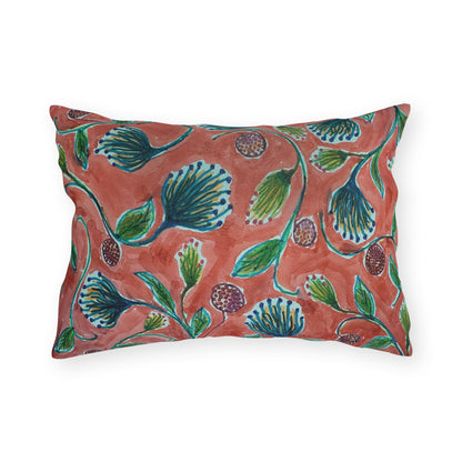 The Outdoor Pillow - Vine Entwine, Carmine