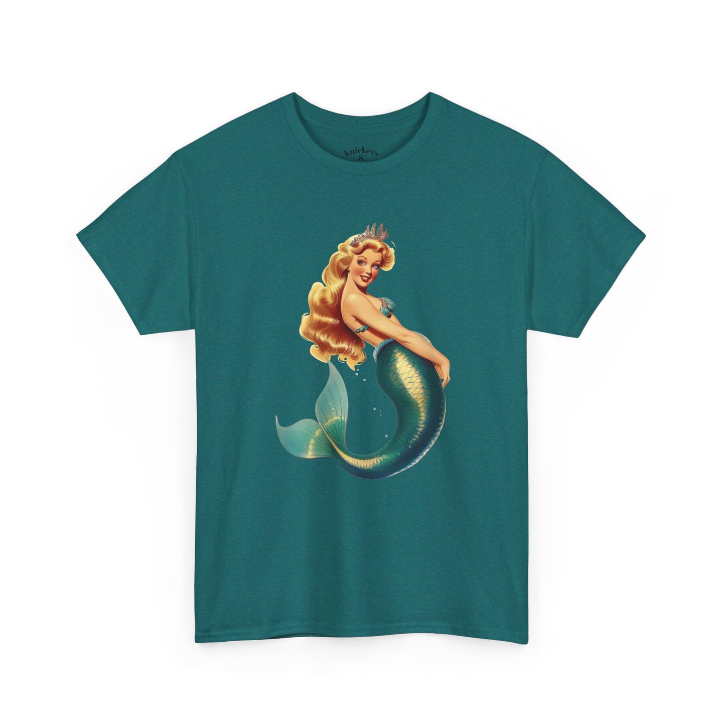 Vintage Pinup Style Graphic Mermaid Tee, All-Gender