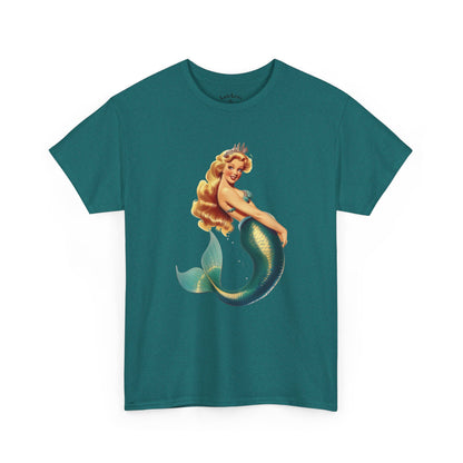 Vintage Pinup Style Graphic Mermaid Tee, All-Gender