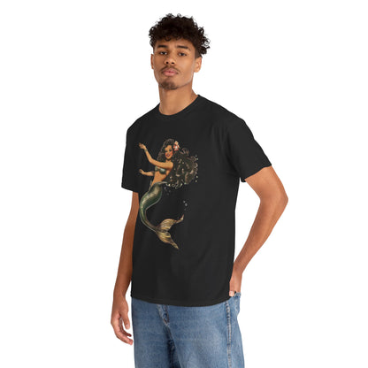 Vintage Pinup Style Graphic Mermaid Tee, All-Gender