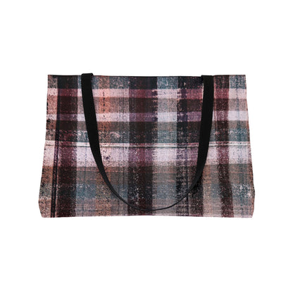 The Weekender Bag - Rustic Plaid, Mulberry