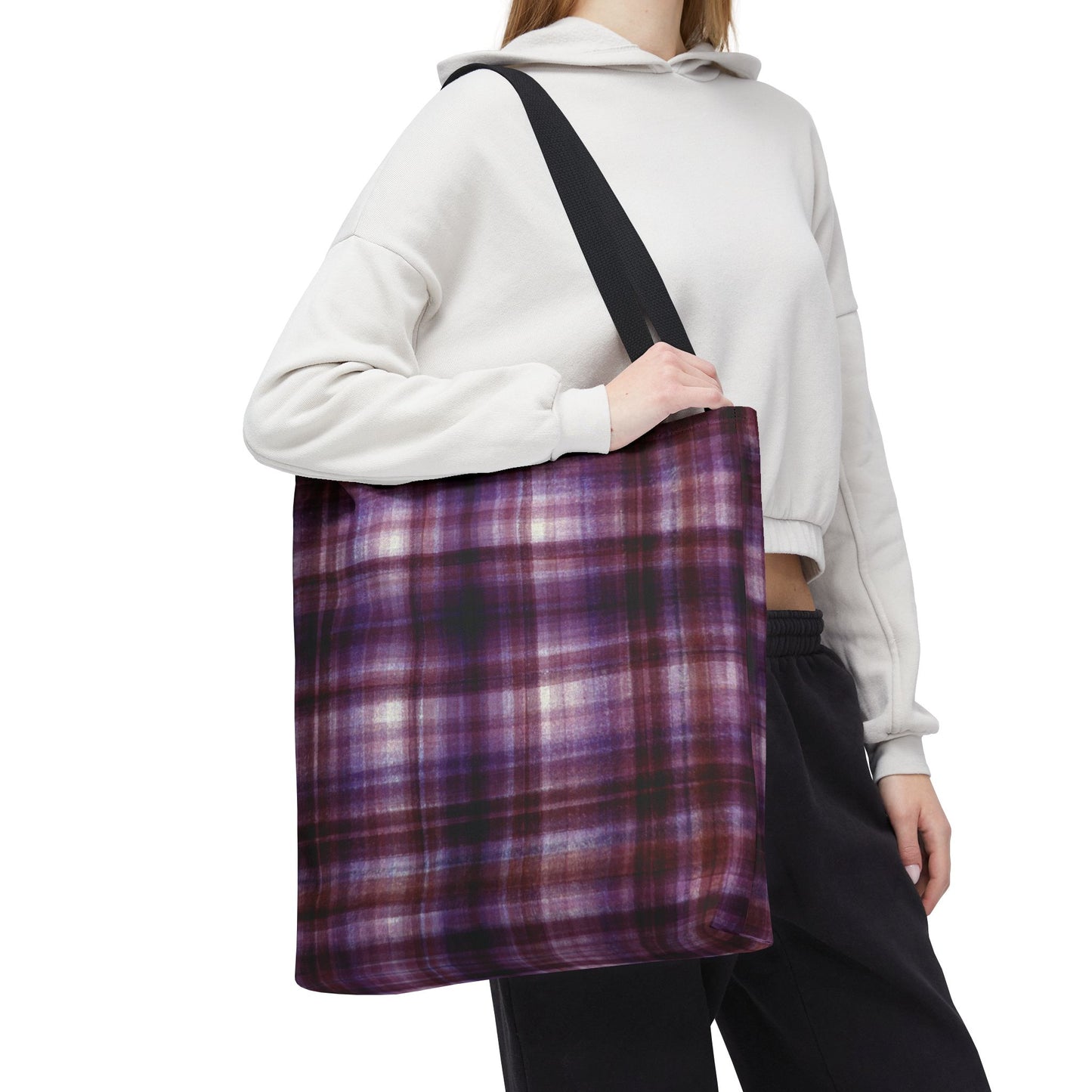 The Everything Tote - Modern Madras, Mulberry