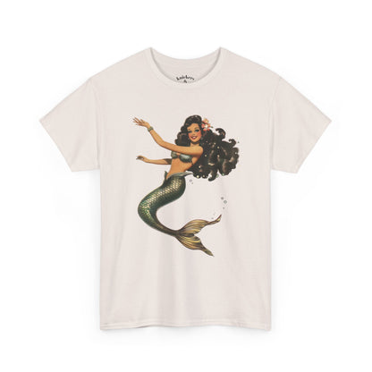 Vintage Pinup Style Graphic Mermaid Tee, All-Gender