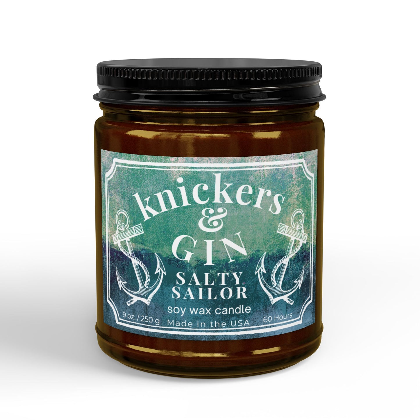 Knicker's & Gin "Salty Sailor" Scented Soy Candle - Glass Jar (4oz & 9oz)