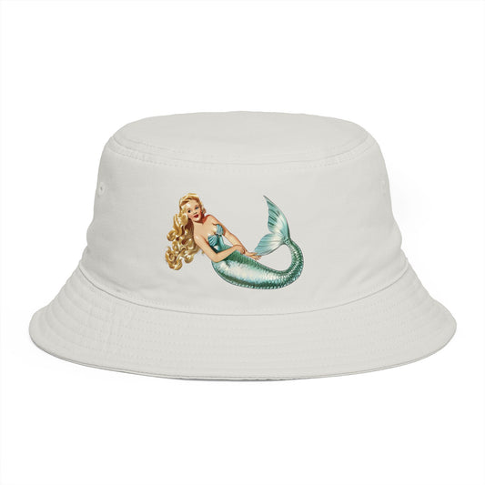 Mermaid Vintage Pin-Up Bucket Hat