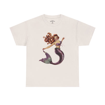 Vintage Pinup Style Graphic Mermaid Tee, All-Gender