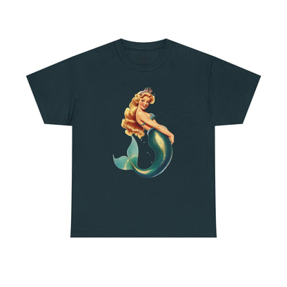 Vintage Pinup Style Graphic Mermaid Tee, All-Gender
