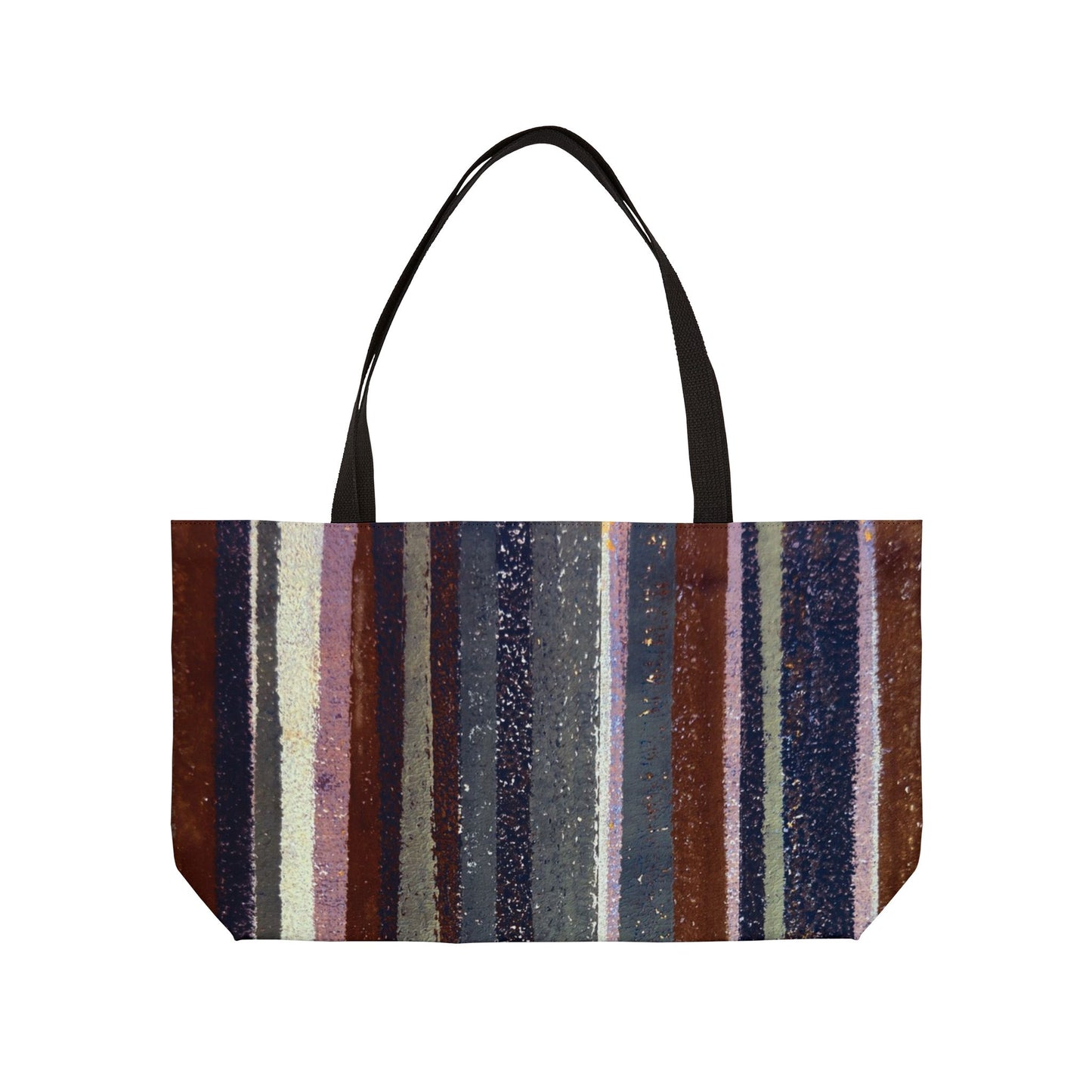 The Weekender Bag - Rustic Stripe, Rust and Steel