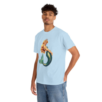 Vintage Pinup Style Graphic Mermaid Tee, All-Gender