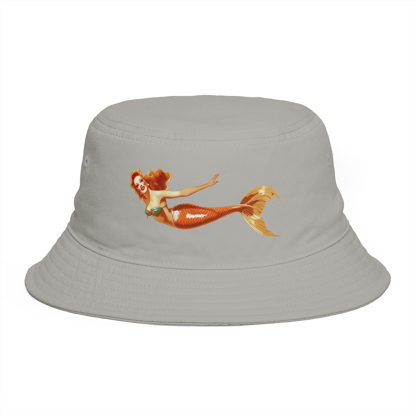 Mermaid Vintage Pin-Up Bucket Hat