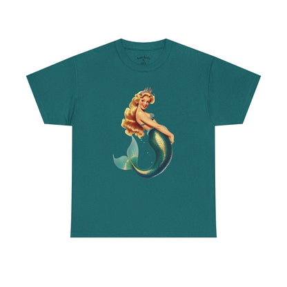 Vintage Pinup Style Graphic Mermaid Tee, All-Gender