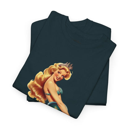 Vintage Pinup Style Graphic Mermaid Tee, All-Gender