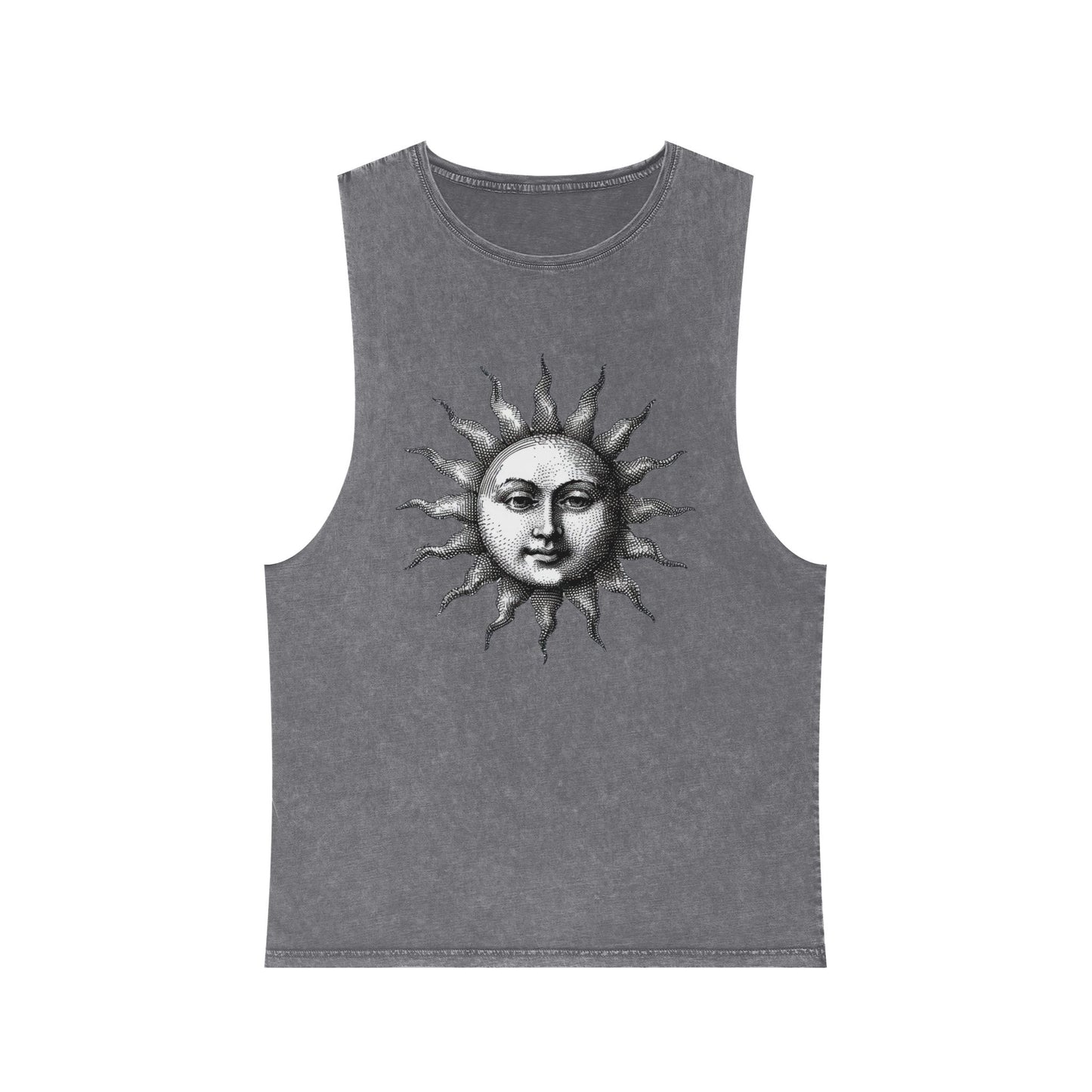 Stonewash Unisex Tank Top - Vintage Sun Graphic
