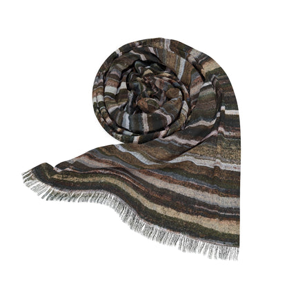 The Studio Scarf - Rustic Stripe, Terra