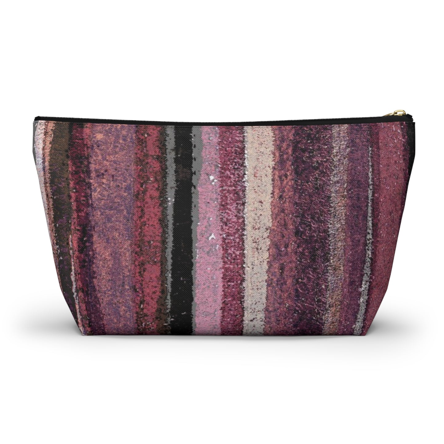 The Accessory Pouch - Rustic Stripe, Blackberry