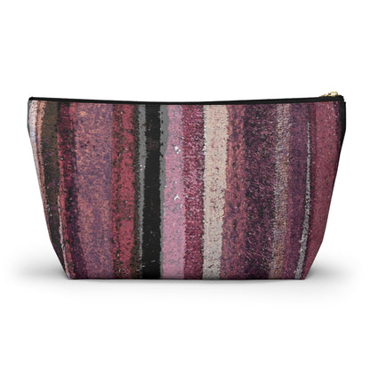 The Accessory Pouch - Rustic Stripe, Blackberry