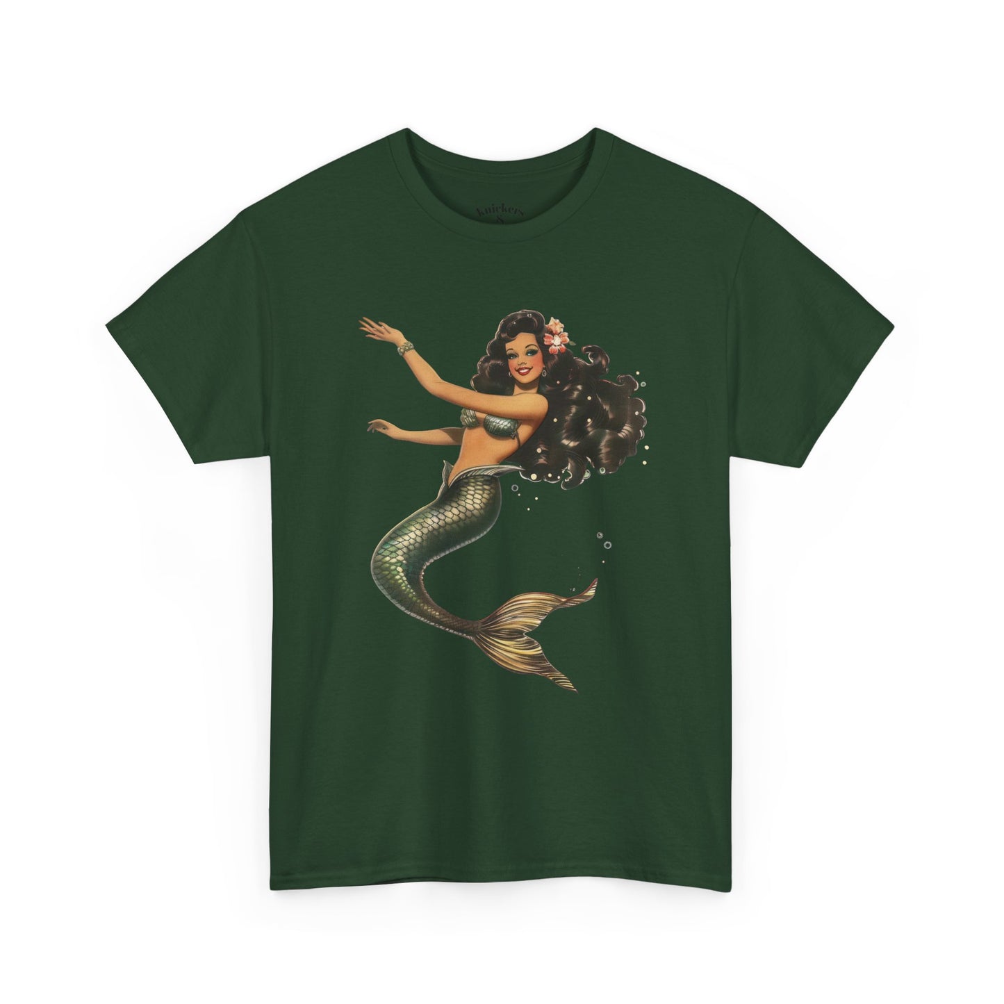 Vintage Pinup Style Graphic Mermaid Tee, All-Gender