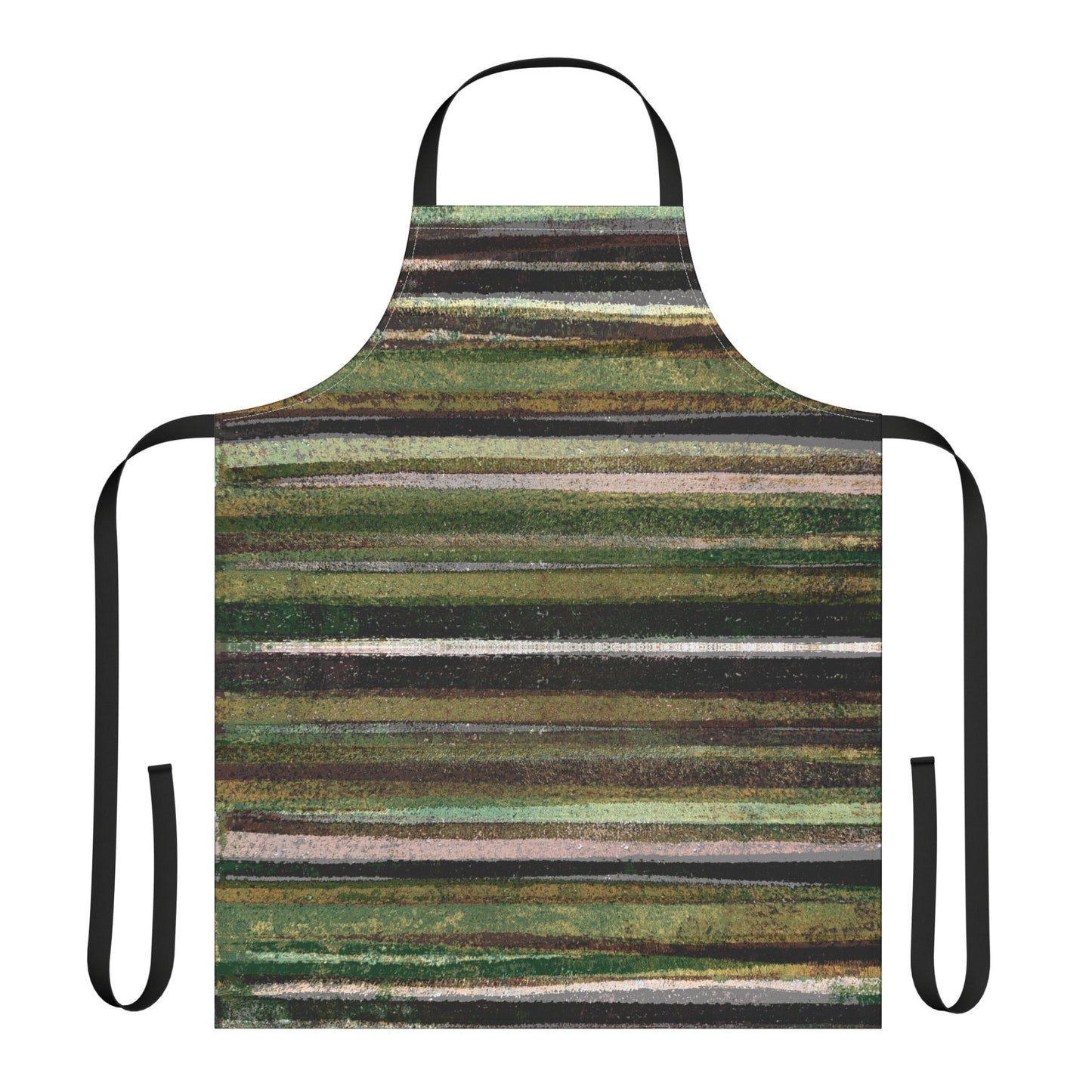 The Maker's Apron - Rustic Stripe, Camper Green