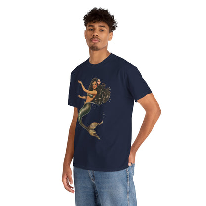 Vintage Pinup Style Graphic Mermaid Tee, All-Gender