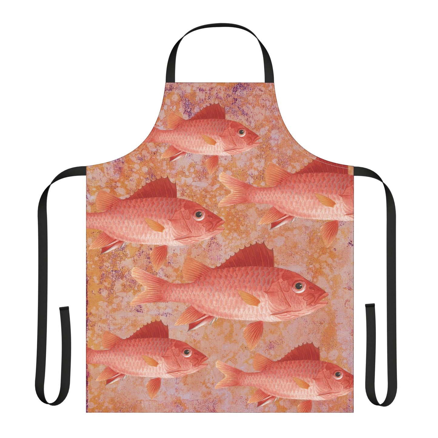 The Maker's Apron - Something's Fishy, Coral Pink