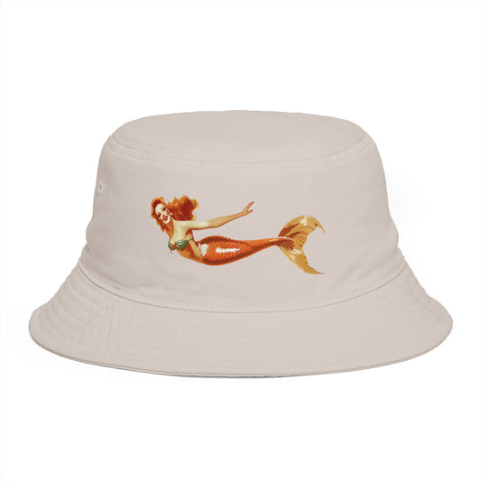 Mermaid Vintage Pin-Up Bucket Hat