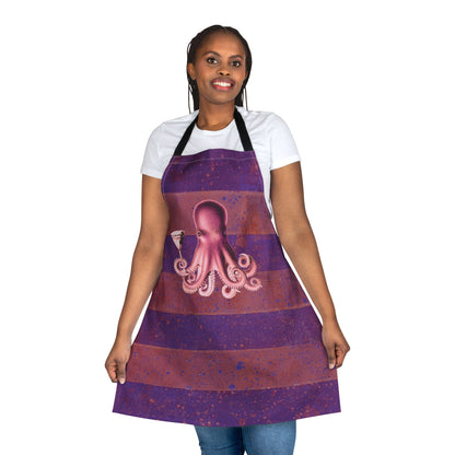 Octopus Martini Apron - Sunrise Cabana Stripe