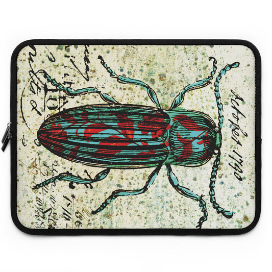 The Laptop Sleeve - Vintage Beetle, Magenta Floral