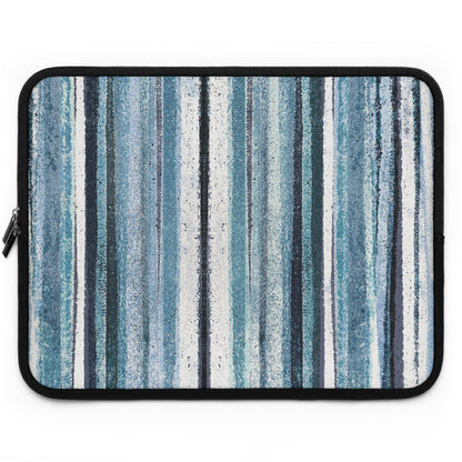 The Laptop Sleeve - Rustic Stripe, Marina