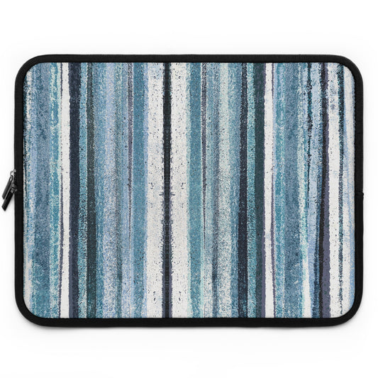 The Laptop Sleeve - Rustic Stripe, Marina