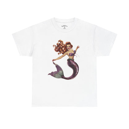 Vintage Pinup Style Graphic Mermaid Tee, All-Gender