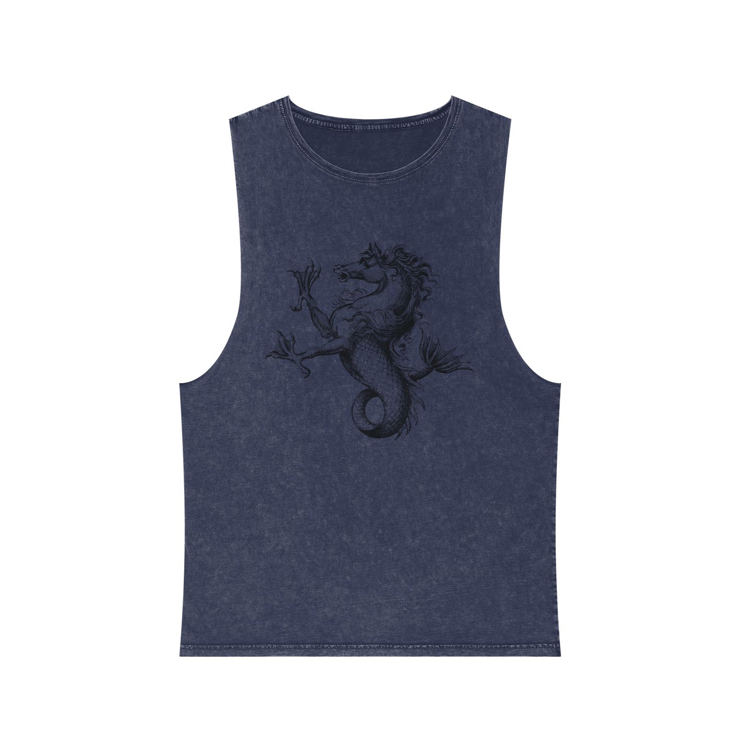 Stonewash Unisex Tank Top - Vintage Mythical Creature Graphic