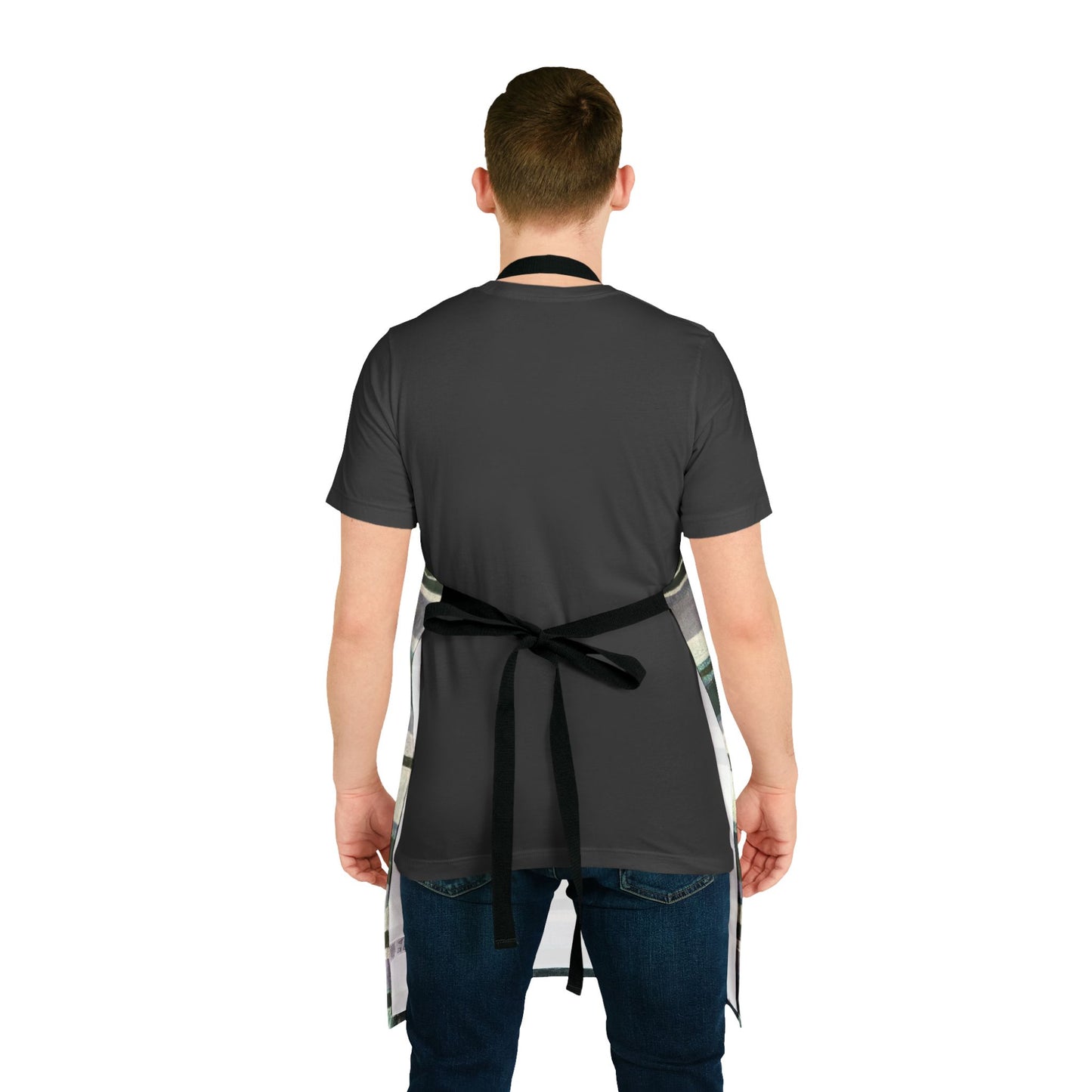 The Maker's Apron - Rustic Stripe, Foggy Forest