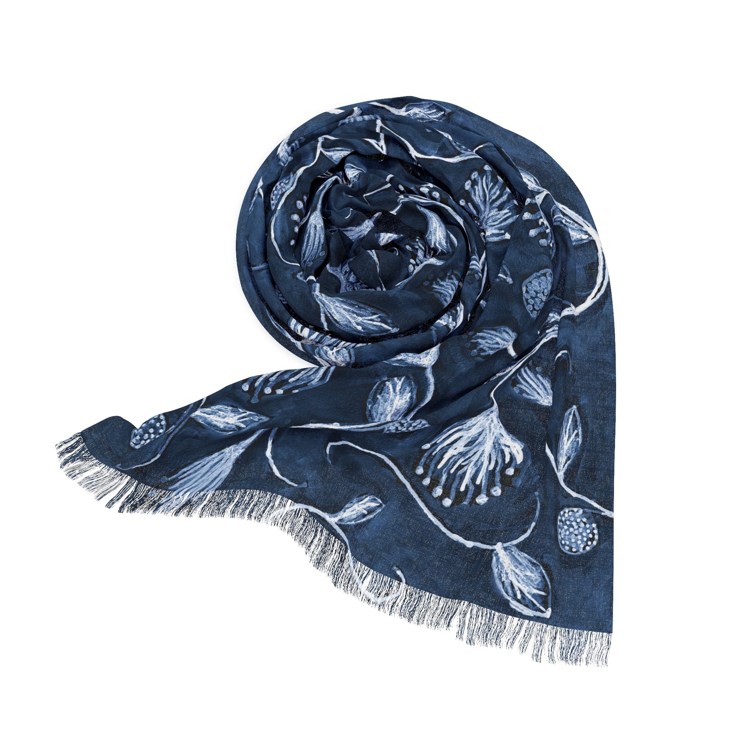 The Studio Scarf - Vine Entwine, Indigo