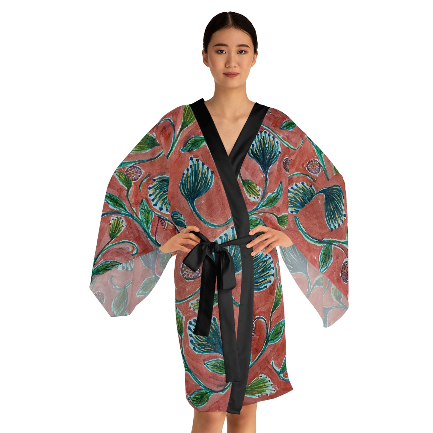 The Chroma Kimono - Vine Entwine, Carmine