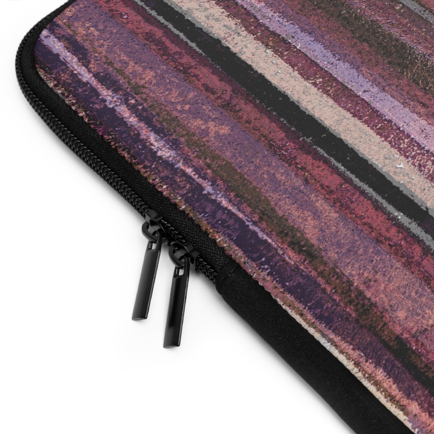 The Laptop Sleeve - Rustic Stripe, Blackberry