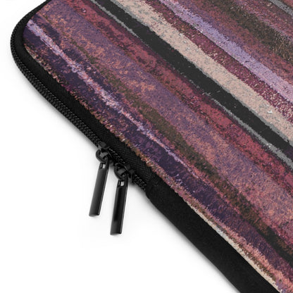 The Laptop Sleeve - Rustic Stripe, Blackberry