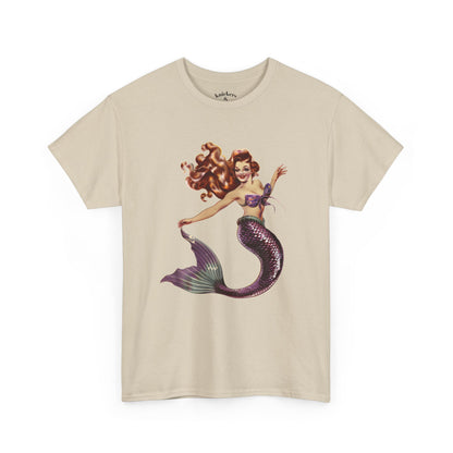 Vintage Pinup Style Graphic Mermaid Tee, All-Gender