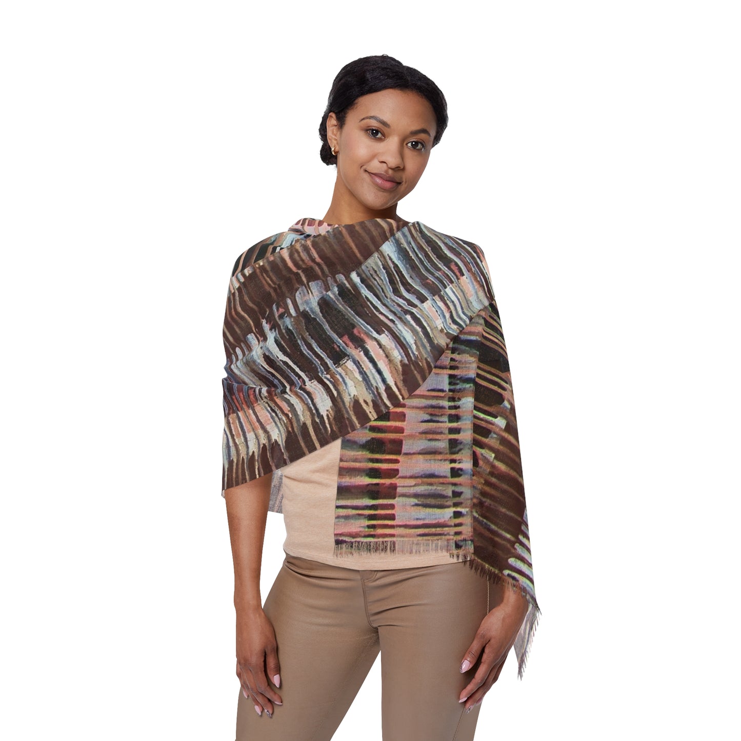 The Studio Scarf - Color Drift, Sepia Sky
