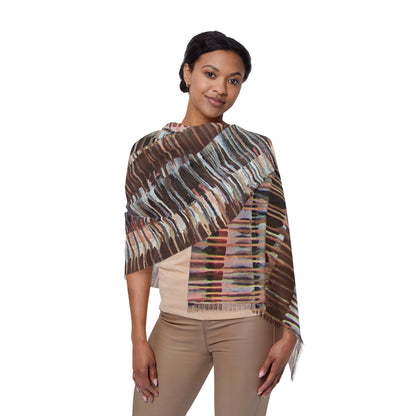 The Studio Scarf - Color Drift, Sepia Sky