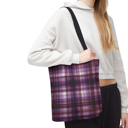The Everything Tote - Modern Madras, Mulberry