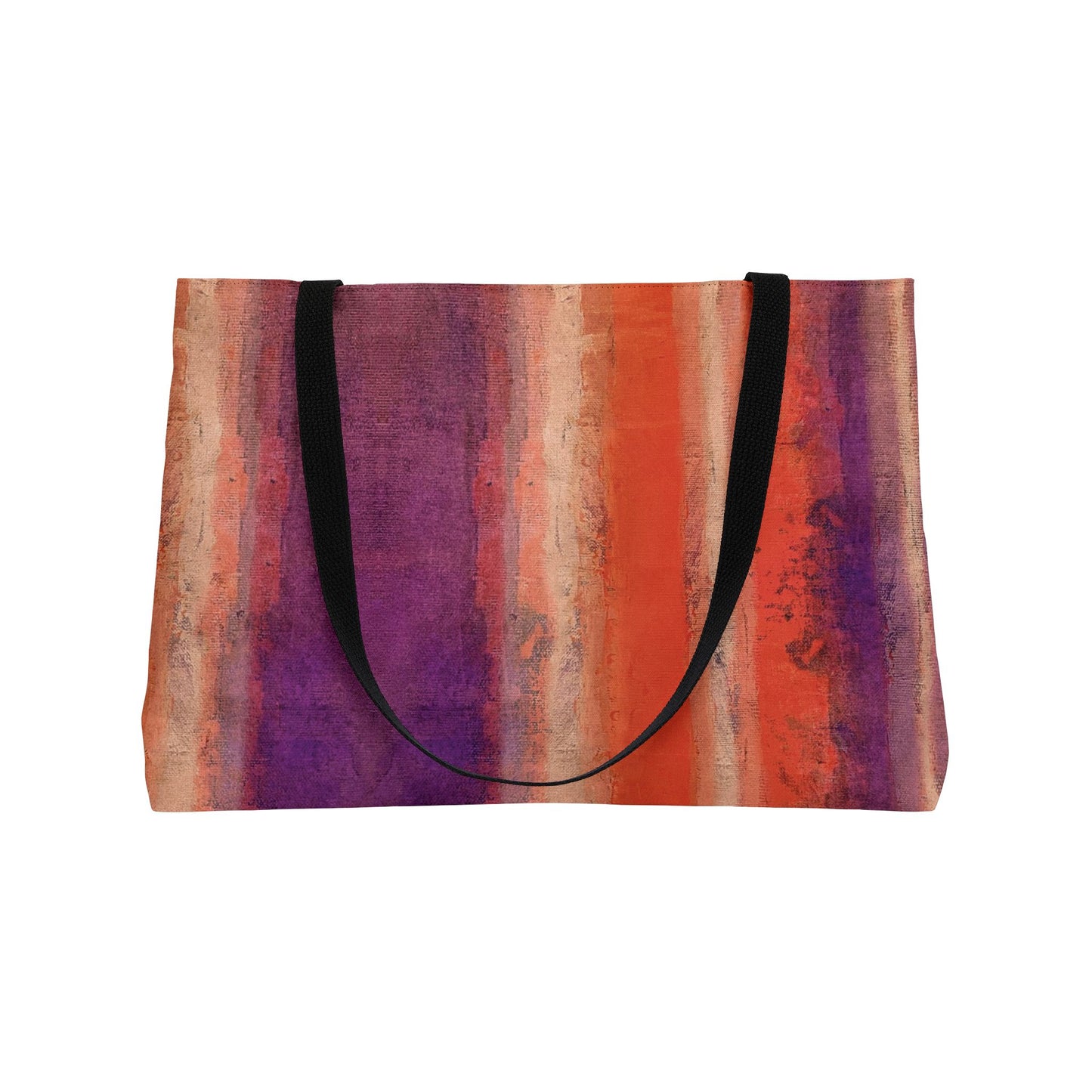 The Weekender Bag - Rustic Stripe, Poppy