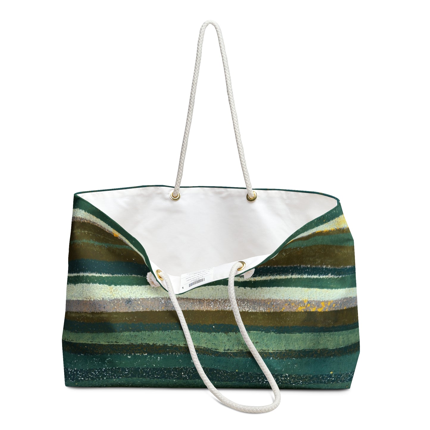 The Weekender Bag - Rustic Stripe, Jade