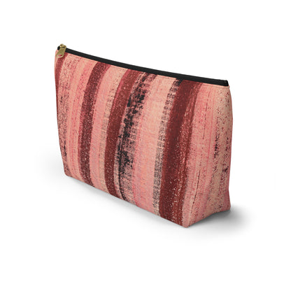 The Accessory Pouch - Rustic Stripe, Rosé All Day