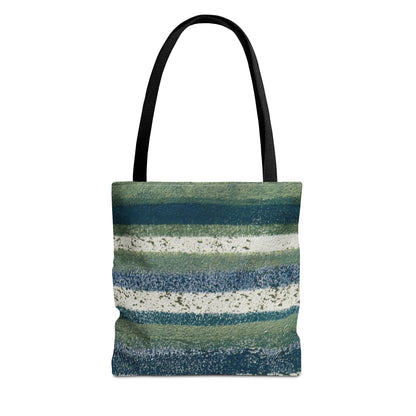 The Everything Tote - Rustic Stripe, Beach Glass