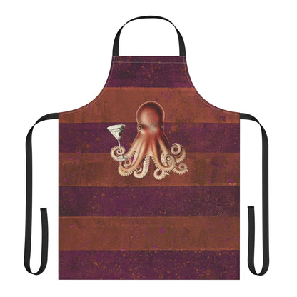 Octopus Martini Apron - Sunset Cabana Stripe