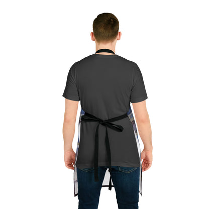 The Maker's Apron - Rustic Stripe, Purple Mountains